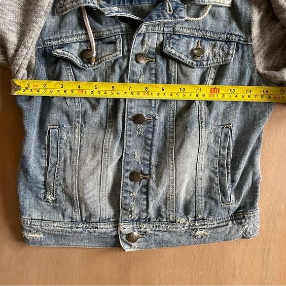 Free People Knit Hooded Denim Jacket - Picture 12 of 13